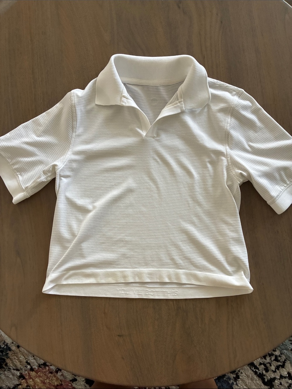 lululemon athletica White Cropped Polo Top
